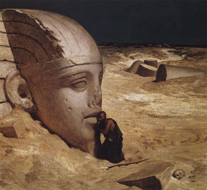 Elihu Vedder The Questioner of the Sphinx Sweden oil painting art